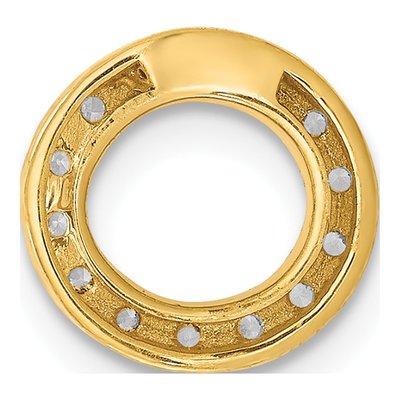 14K Yellow Gold 1/7 ct tw Diamond Letter O Charm – view 3