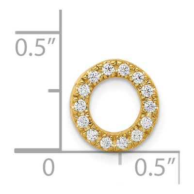 14K Yellow Gold 1/7 ct tw Diamond Letter O Charm – view 4