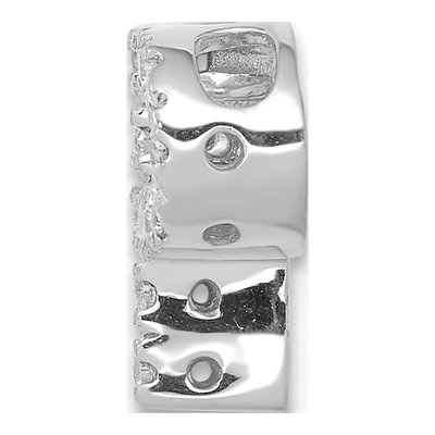 14K White Gold 1/8 ct tw Diamond Letter P Pendant – view 3
