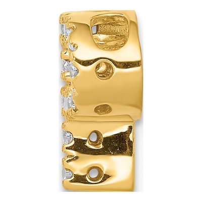 14K Yellow Gold 1/8 ct tw Diamond Letter P Charm – view 3