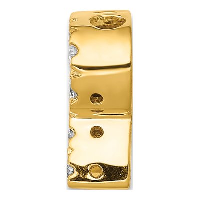 10K Yellow Gold 1/6 ct tw Diamond Letter R Charm – view 2