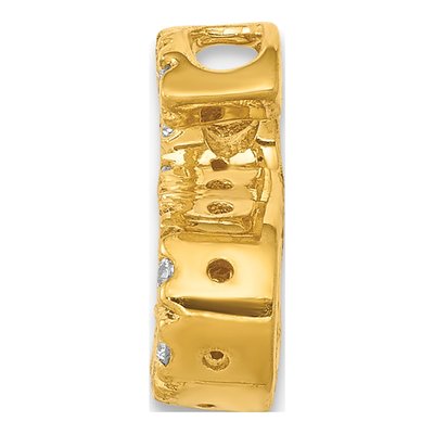 10K Yellow Gold 1/8 ct tw Diamond Letter S Pendant – view 3