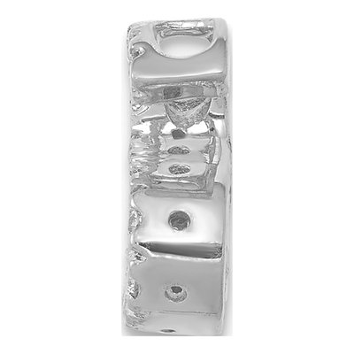 14K White Gold 1/8 ct tw Diamond Letter S Charm – view 3