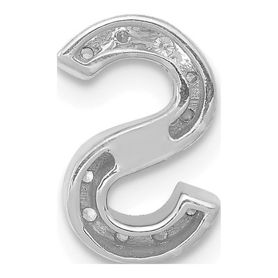 14K White Gold 1/8 ct tw Diamond Letter S Charm – view 4