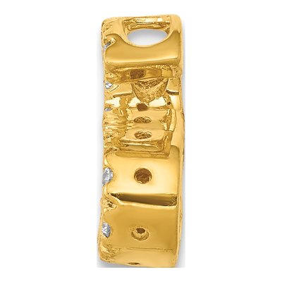 14K Yellow Gold 1/8 ct tw Diamond Letter S Charm – view 3