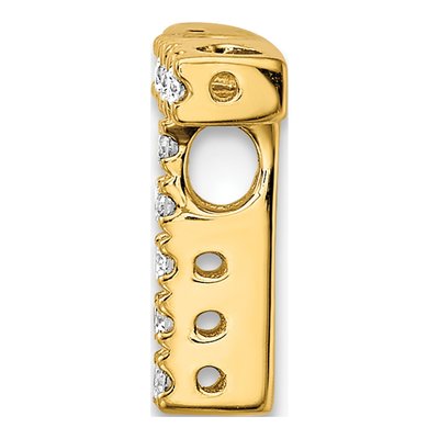 10K Yellow Gold 1/10 ct tw Diamond Letter T Pendant – view 2