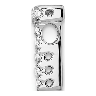 14K White Gold 0.09 ct tw Diamond Letter T Charm – view 3