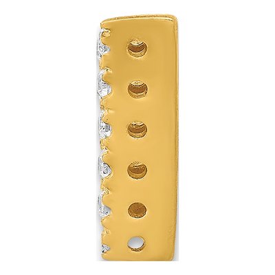 10K Yellow Gold 1/10 ct tw Diamond Letter V Charm – view 2
