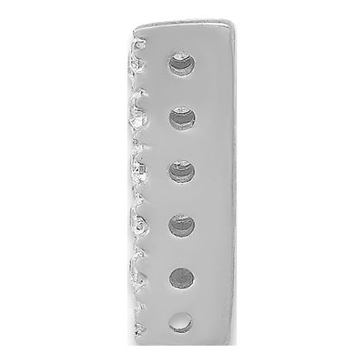 14K White Gold 1/8 ct tw Diamond Letter V Charm – view 3