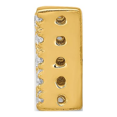 10K Yellow Gold 1/6 ct tw Diamond Letter W Charm – view 2