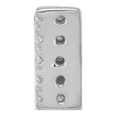 14K White Gold 1/6 ct tw Diamond Letter W Charm – view 3