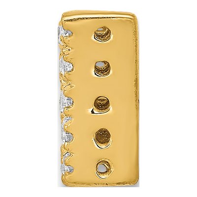 14K Yellow Gold 1/6 ct tw Diamond Letter W Charm – view 3