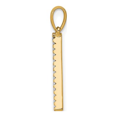 14K Yellow Gold 0.09 ct tw Diamond Letter A Pendant – view 3