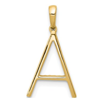 14K Yellow Gold 0.09 ct tw Diamond Letter A Pendant – view 5