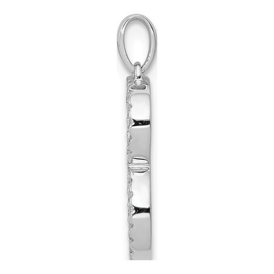 14K White Gold 0.11 ct tw Diamond Letter B Pendant – view 3