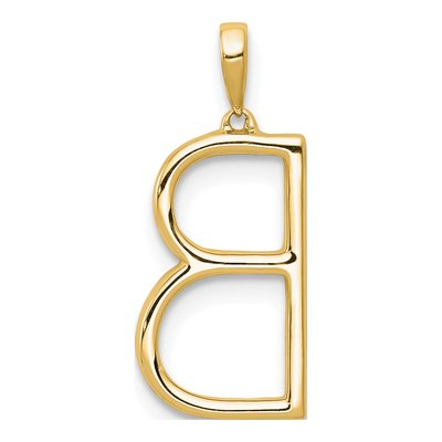 14K Yellow Gold 0.11 ct tw Diamond Letter B Pendant – view 5