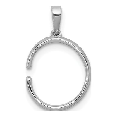 14K White Gold 0.09 ct tw Diamond Letter C Pendant – view 4
