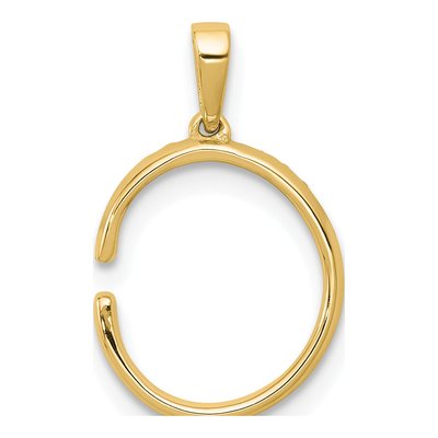 14K Yellow Gold 0.09 ct tw Diamond Letter C Pendant – view 5