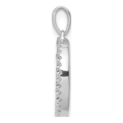 14K White Gold 1/10 ct tw Diamond Letter D Pendant – view 3