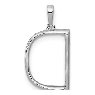 14K White Gold 1/10 ct tw Diamond Letter D Pendant – view 4