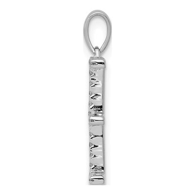14K White Gold 1/10 ct tw Diamond Letter E Pendant – view 3