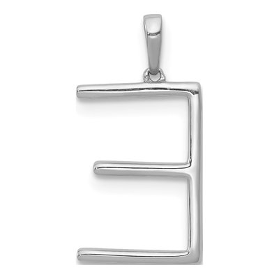 14K White Gold 1/10 ct tw Diamond Letter E Pendant – view 4