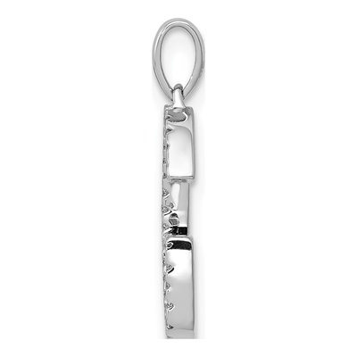 14K White Gold 1/10 ct tw Diamond Letter G Pendant – view 3