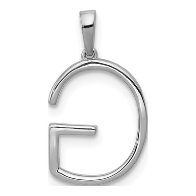 14K White Gold 1/10 ct tw Diamond Letter G Pendant – view 4