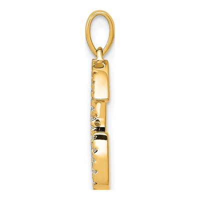 14K Yellow Gold 1/10 ct tw Diamond Letter G Pendant – view 3