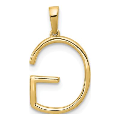 14K Yellow Gold 1/10 ct tw Diamond Letter G Pendant – view 5