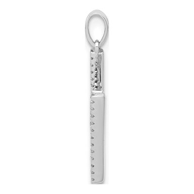 14K White Gold 1/10 ct tw Diamond Letter H Pendant – view 3