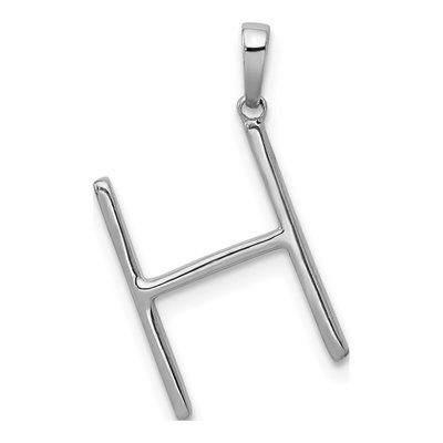 14K White Gold 1/10 ct tw Diamond Letter H Pendant – view 4