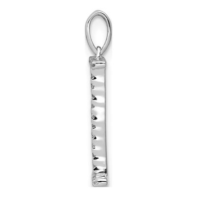 14K White Gold 0.09 ct tw Diamond Initial I Pendant – view 3