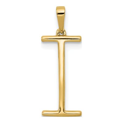 14K Yellow Gold 0.09 ct tw Diamond Initial I Pendant – view 4