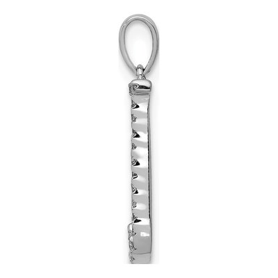 14K White Gold 0.09 ct tw Diamond Letter J Pendant – view 3
