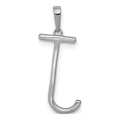 14K White Gold 0.09 ct tw Diamond Letter J Pendant – view 4