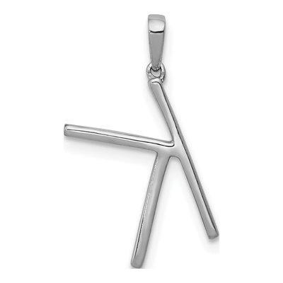 14K White Gold 0.08 ct tw Diamond Letter K Pendant – view 4