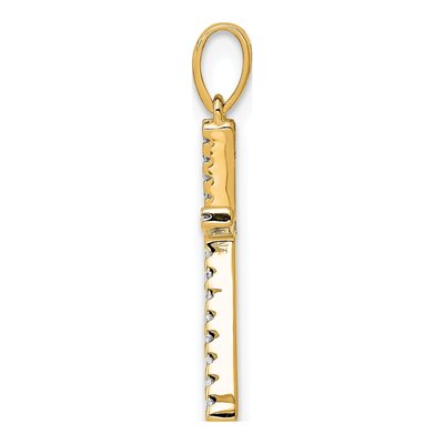 14K Yellow Gold 0.08 ct tw Diamond Letter K Pendant – view 3