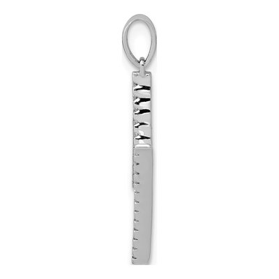 14K White Gold 1/10 ct tw Diamond Letter M Pendant – view 3