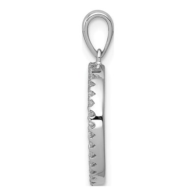 14K White Gold 1/10 ct tw Diamond Letter O Pendant – view 2