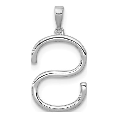 14K White Gold 1/7 ct tw Diamond Letter S Pendant – view 4