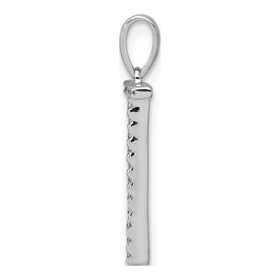 14K White Gold 0.08 ct tw Diamond Letter T Pendant – view 3