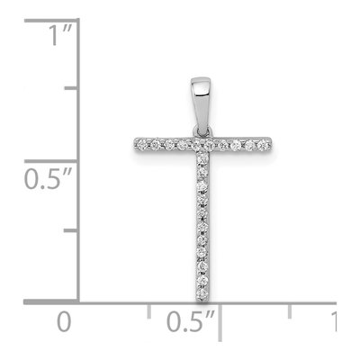 14K White Gold 0.08 ct tw Diamond Letter T Pendant – view 5