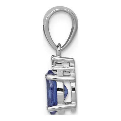14K White Gold Tanzanite & Diamond Oval Pendant – view 3