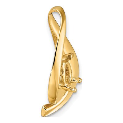 14K Yellow Gold Pear Slide for Pendant Mounting – view 3