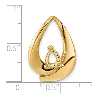 14K Yellow Gold Pear Slide for Pendant Mounting – view 5