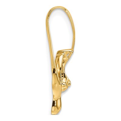 14K Yellow Gold Oval Slide Pendant Mounting – view 3
