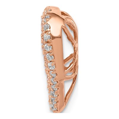 14K Rose Gold 0.21 ct tw Diamond Heart Slide Pendant – view 2