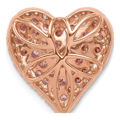 14K Rose Gold 0.21 ct tw Diamond Heart Slide Pendant – view 3