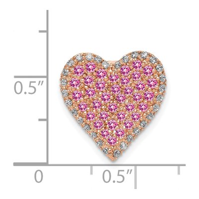 14K Rose Gold 0.21 ct tw Diamond Heart Slide Pendant – view 4